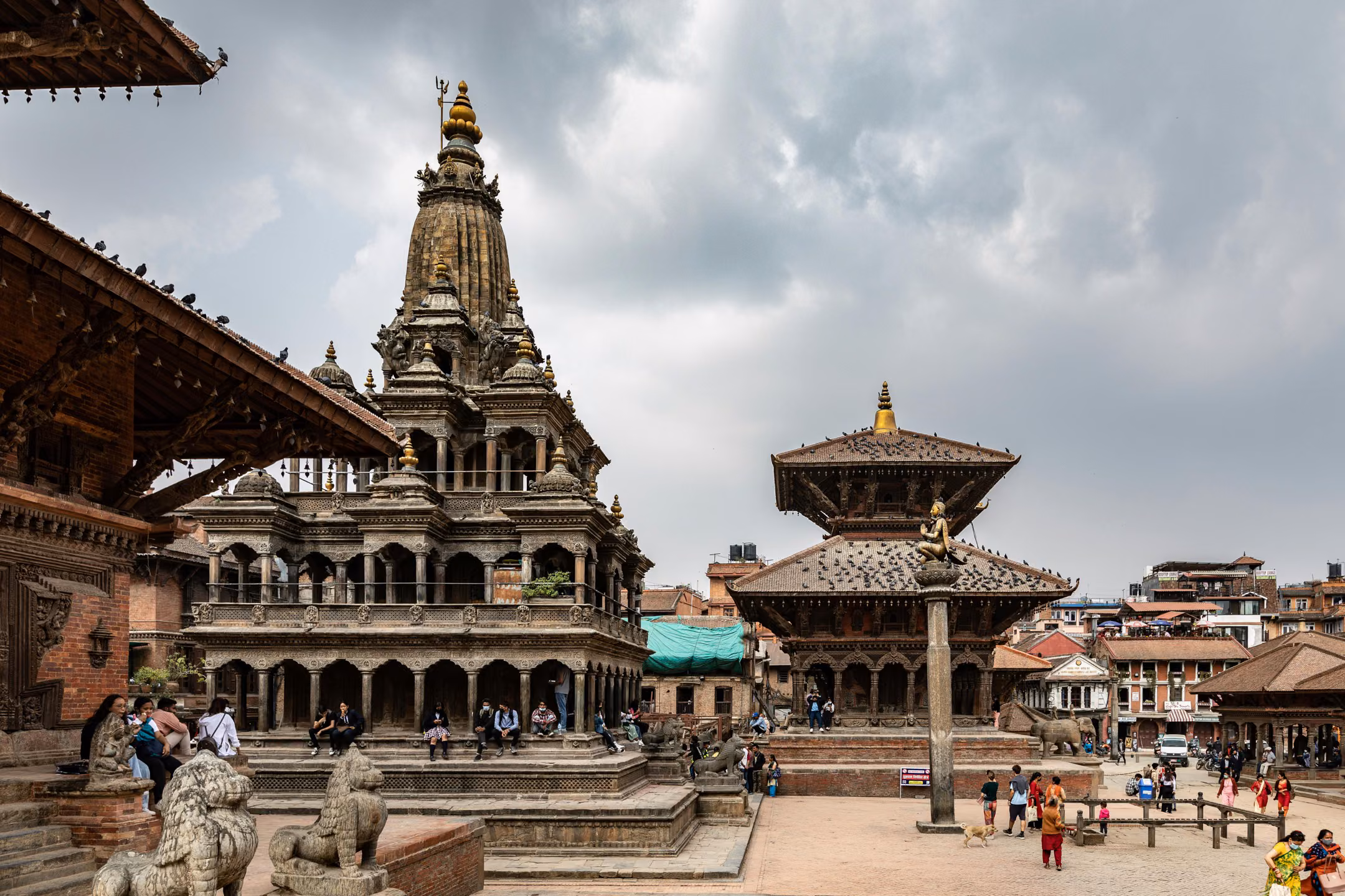 Patan Durbar Square, ancient temple courtyard in Kathmandu Valley